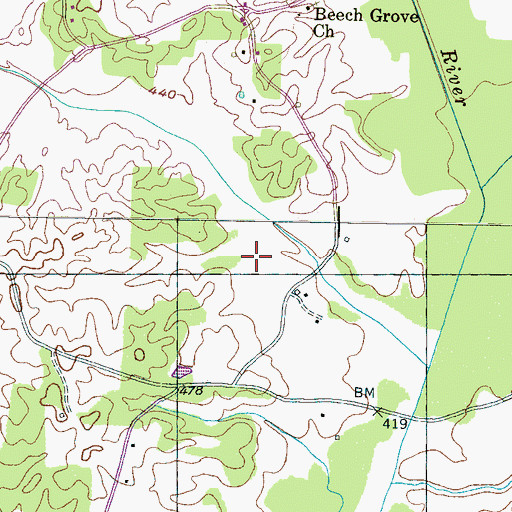 Topographic Map of Luray Division (historical), TN