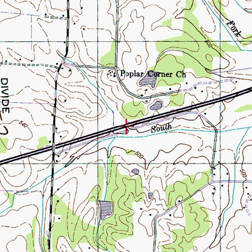 Topographic Map of Wildersville Division (historical), TN