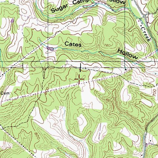 Topographic Map of Littlelot Division (historical), TN