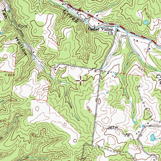Topographic Map of Erin Division (historical), TN