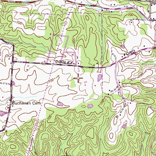 Topographic Map of Tennessee Ridge Division (historical), TN