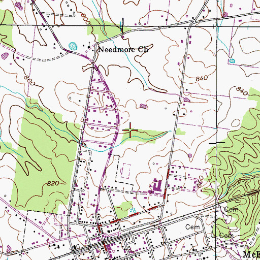 Topographic Map of McEwen Division (historical), TN