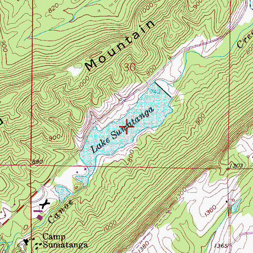 Topographic Map of Lake Sumatanga, AL