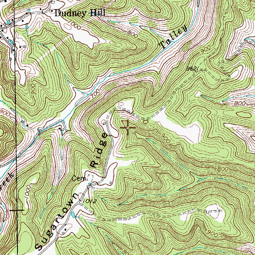 Topographic Map of Gainesboro Division (historical), TN