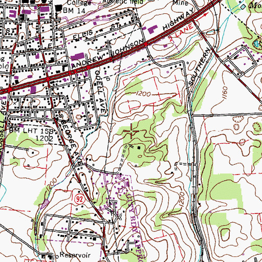 Topographic Map of Jefferson City Division (historical), TN