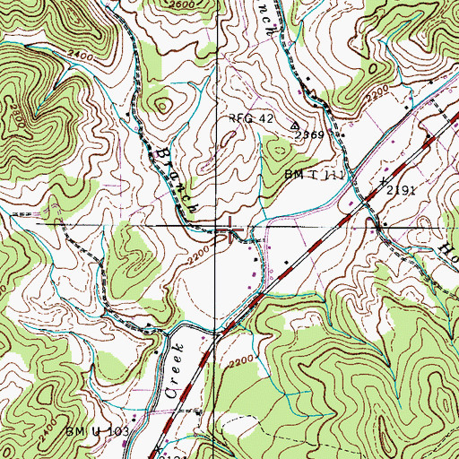 Topographic Map of Butler Division (historical), TN