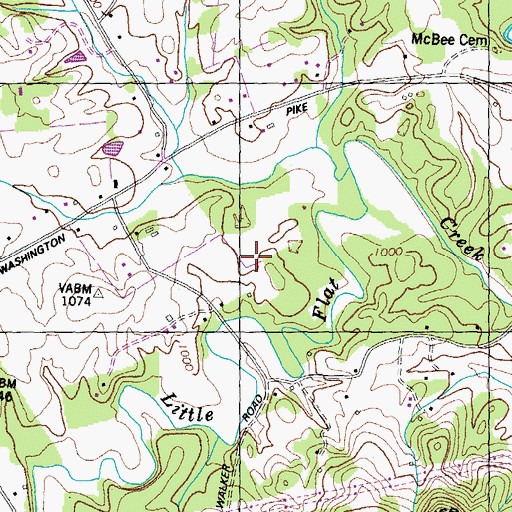 Topographic Map of Corryton Division (historical), TN