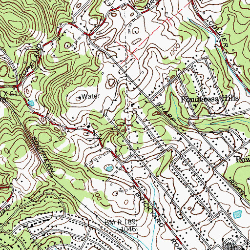 Topographic Map of Powell Division (historical), TN