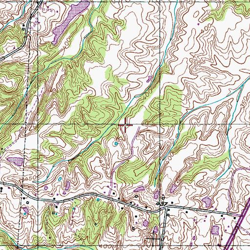 Topographic Map of Gates Division (historical), TN