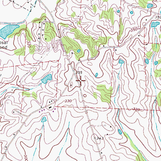 Topographic Map of Henning Division (historical), TN