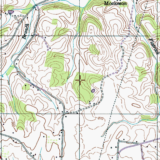 Topographic Map of Five Points Division (historical), TN