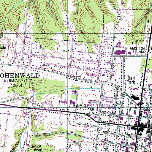 Topographic Map of Hohenwald Division (historical), TN
