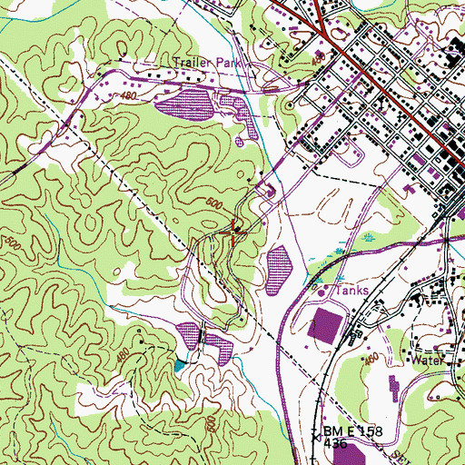 Topographic Map of Selmer Division (historical), TN