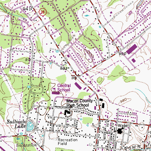 Topographic Map of Lafayette Division (historical), TN