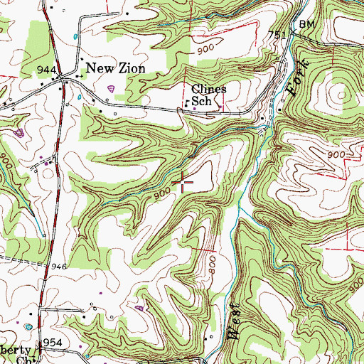 Topographic Map of Siloam Division (historical), TN