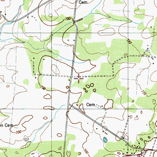 Topographic Map of Chapel Hill Division (historical), TN