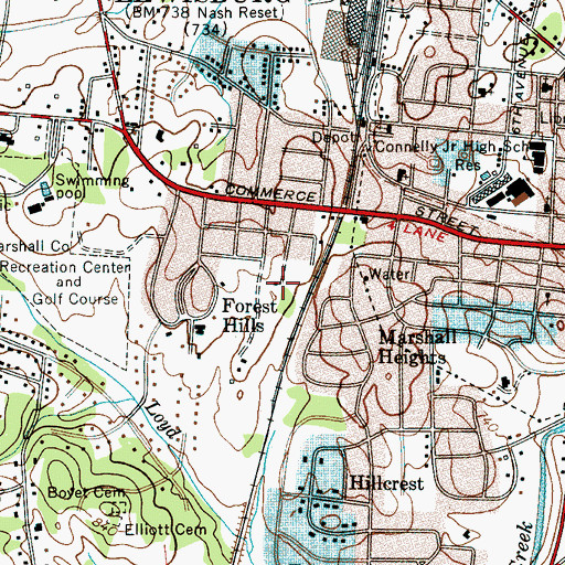 Topographic Map of Lewisburg Division (historical), TN