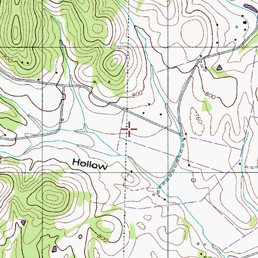 Topographic Map of Culleoka Division (historical), TN