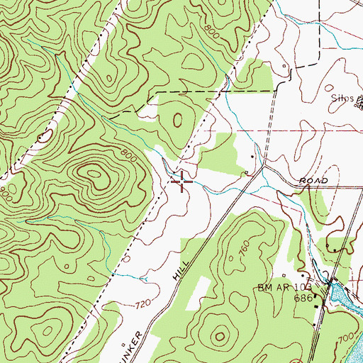 Topographic Map of Big Spring-East View Division (historical), TN
