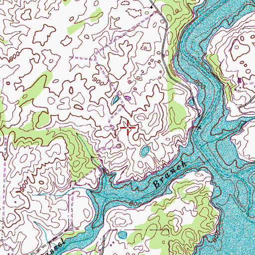 Topographic Map of Vonore Division (historical), TN