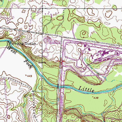 Topographic Map of Fort Campbell Division (historical), TN