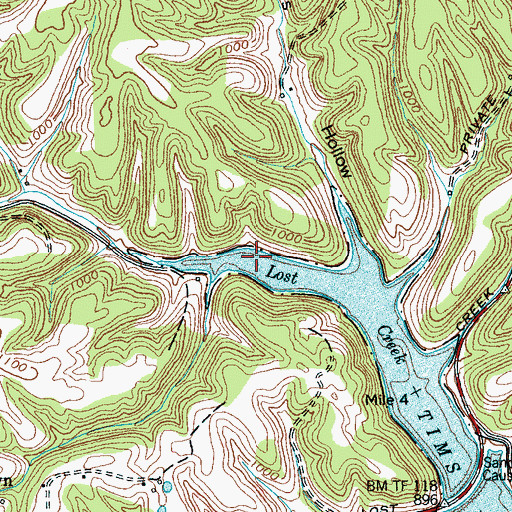 Topographic Map of Bakerstown Division (historical), TN