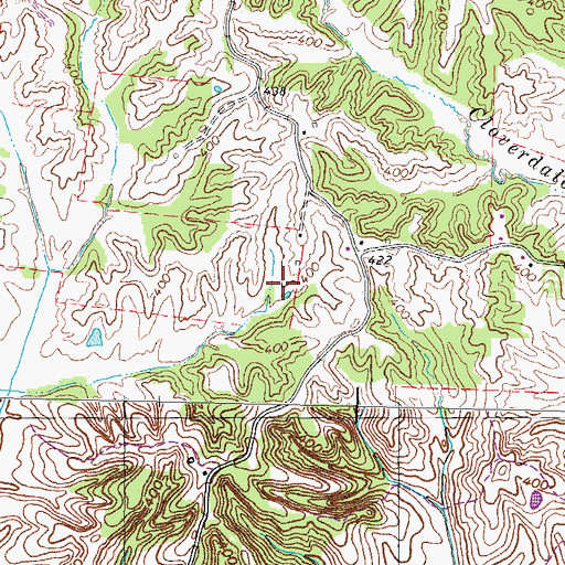 Topographic Map of Elbridge-Cloverdale Division (historical), TN