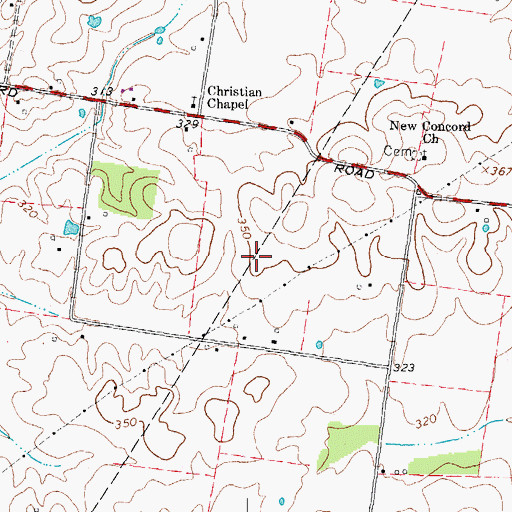 Topographic Map of Kenton-Mason Hall Division (historical), TN