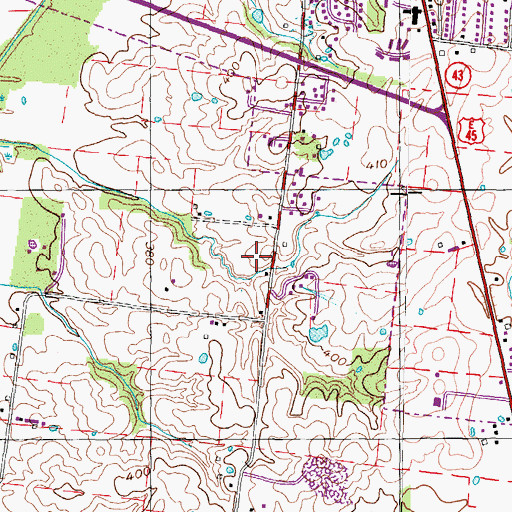 Topographic Map of South Fulton Division (historical), TN