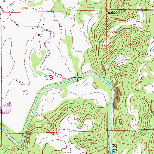 Topographic Map of Toe River, AL