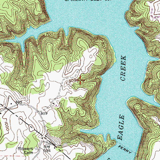 Topographic Map of Midway Division (historical), TN