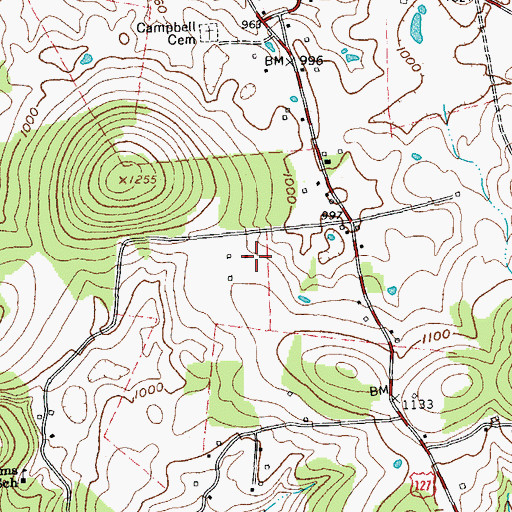 Topographic Map of Static Division (historical), TN