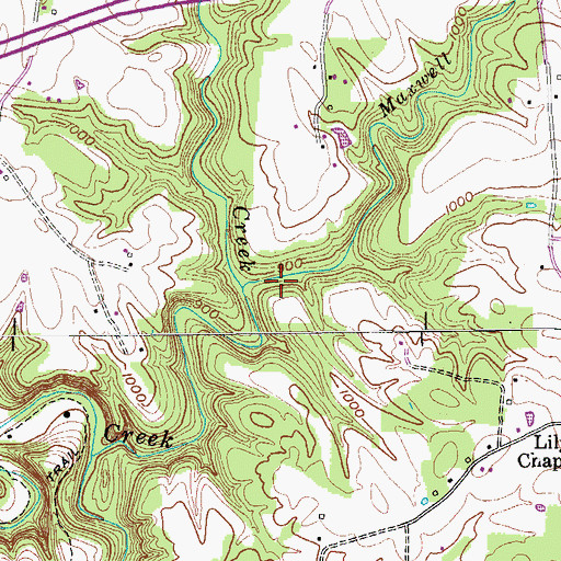Topographic Map of Baxter Division (historical), TN