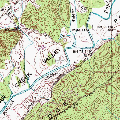 Topographic Map of Oak Ridge Division (historical), TN
