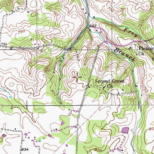 Topographic Map of Cross Plains Division (historical), TN