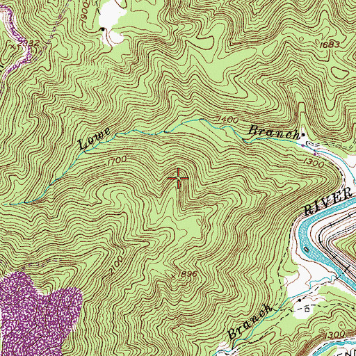 Topographic Map of Norma Division (historical), TN