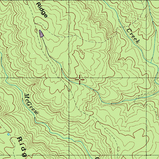 Topographic Map of Center Point Division (historical), TN