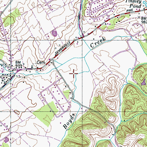 Topographic Map of Chilhowee Division (historical), TN