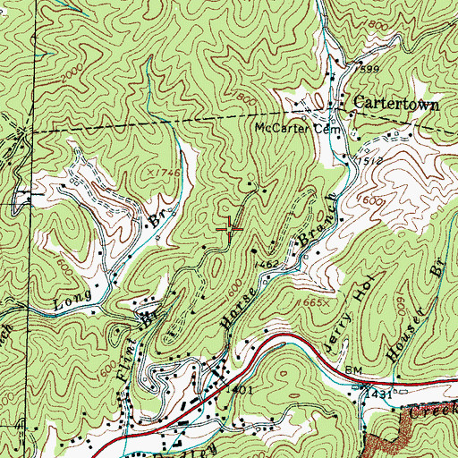 Topographic Map of Gatlinburg Division (historical), TN