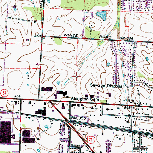 Topographic Map of Collierville Division (historical), TN