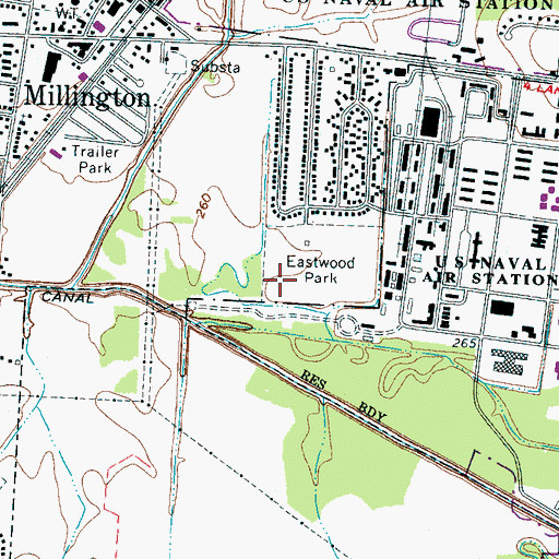 Topographic Map of Millington Division (historical), TN