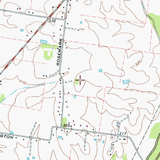 Topographic Map of Rosemark Division (historical), TN