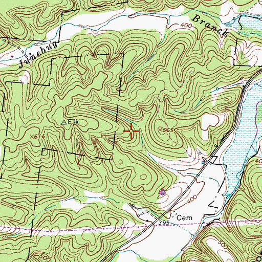 Topographic Map of Cumberland City-Carlisle Division (historical), TN