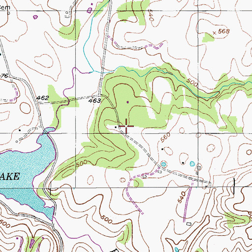 Topographic Map of Castalian Springs Division (historical), TN