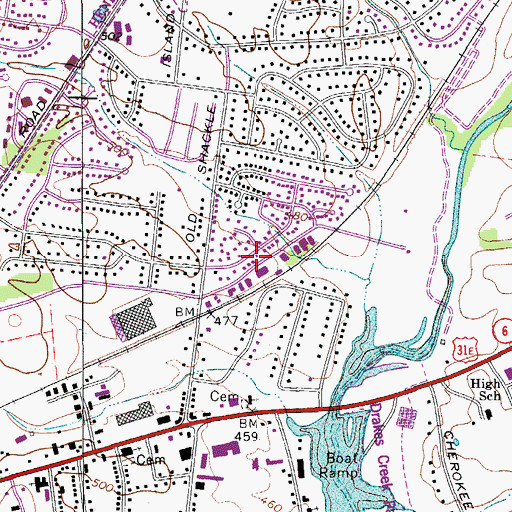 Topographic Map of Hendersonville Division (historical), TN