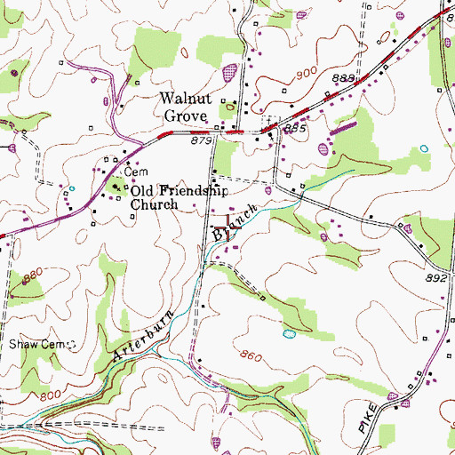 Topographic Map of White House Division (historical), TN