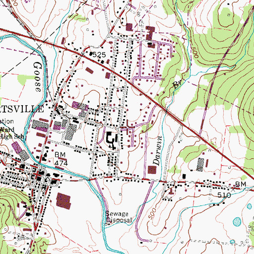 Topographic Map of Hartsville Division (historical), TN