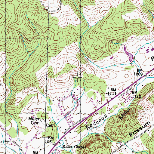 Topographic Map of Maynardville Division (historical), TN