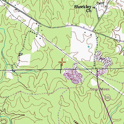 Topographic Map of Welchland Division (historical), TN