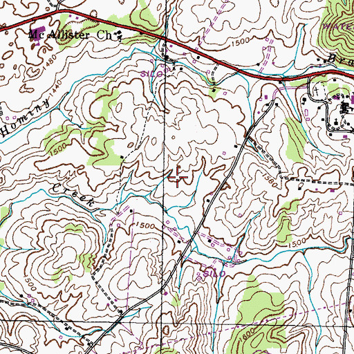 Topographic Map of Telford Division (historical), TN